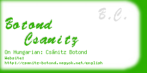 botond csanitz business card