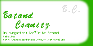 botond csanitz business card